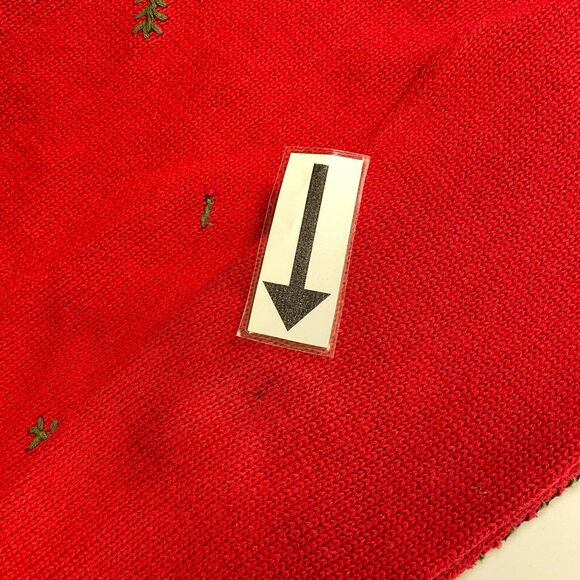 The Quacker Factory Womens Red Santa Christmas Button Up Cardigan Sweater Sz M - Picture 8 of 10